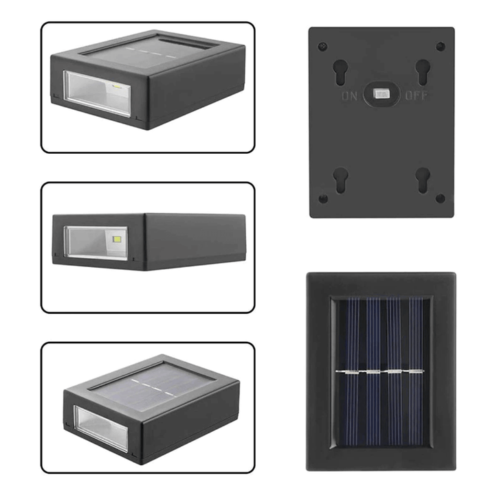 Solcelledrevet Vägglampa till Uteplass, 4 st