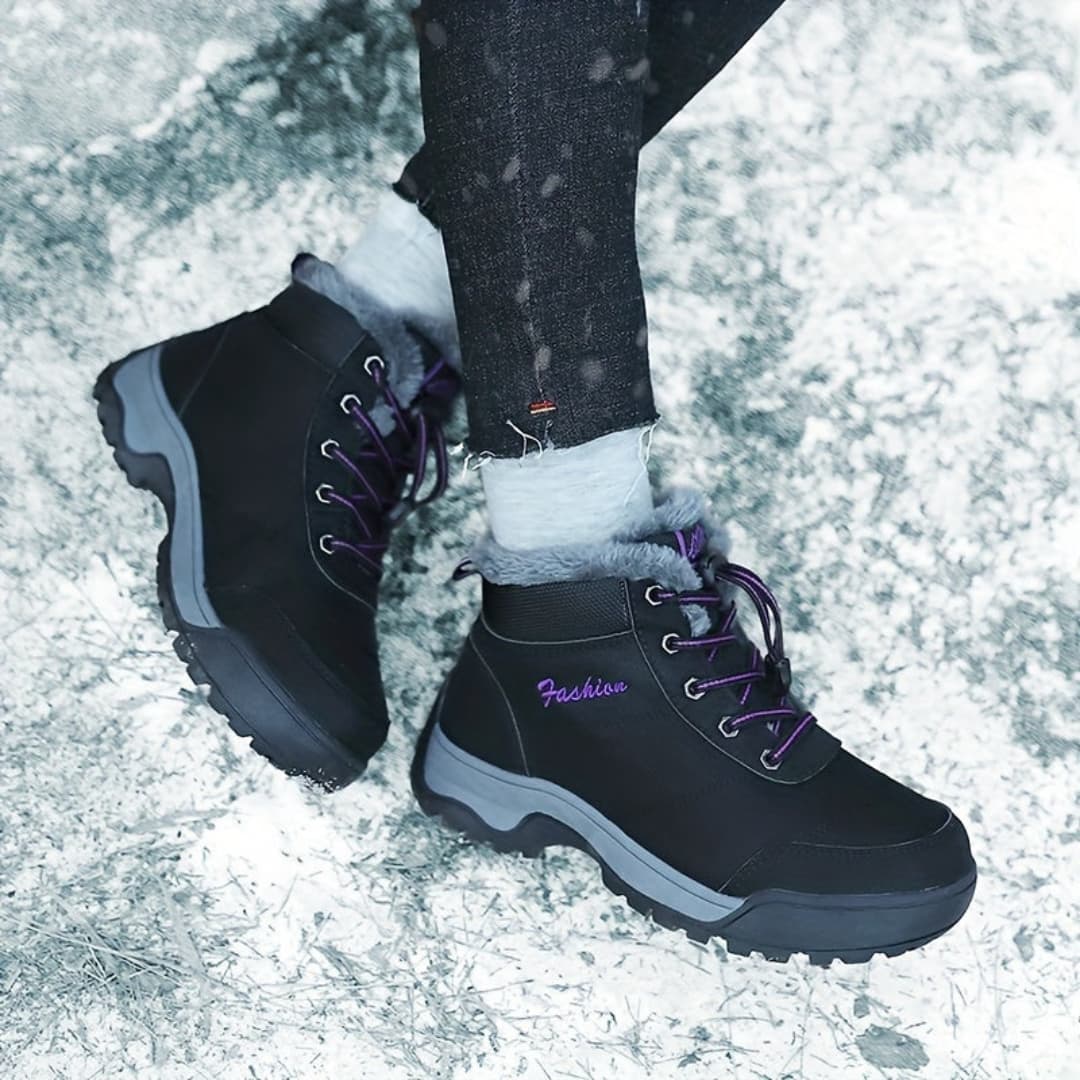 Kvinnornas Vinter Plattform Sneakers Plush Fôr Klar för Utomhus