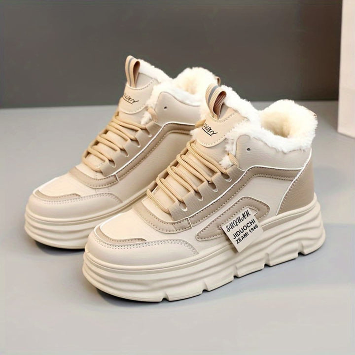Kvinnornas Vinter Sneakers Tykk Sula Fleece Fôr för Ultimat Komfort