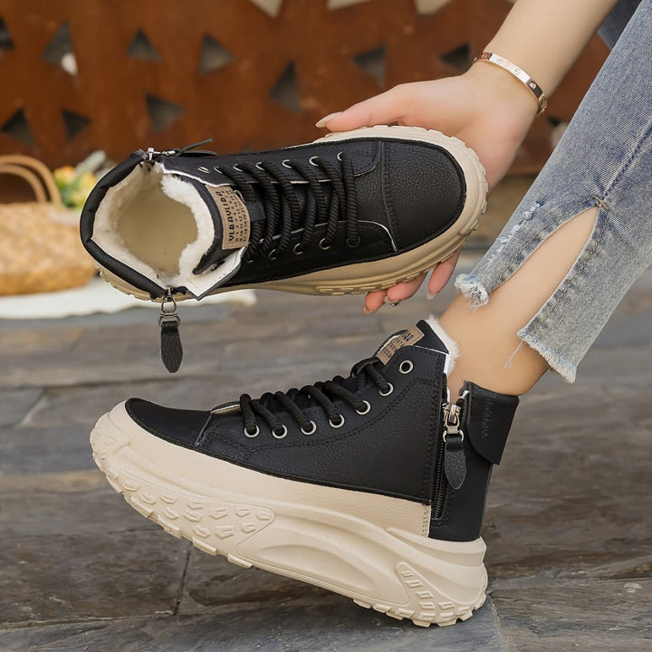 Kvinnornas Höga Vinter Sneakers Värme Komfort Stil