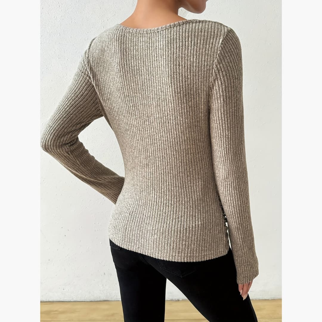 Dominika - Chic avslappnad turtleneck-skjorta för kvinnor