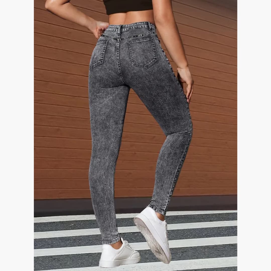Irena - Trendig jeans med hög midja till dam