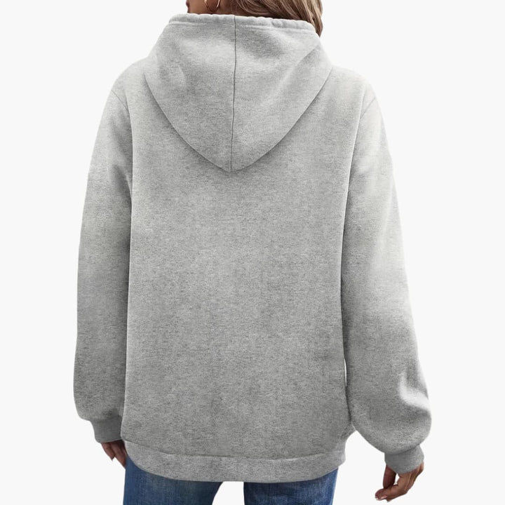Caroline - Snygg Smile Graphic Hoodie för kvinnor