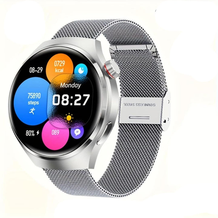 Smartklokke 4 PRO för män med AMOLED och trådlös samtale