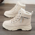 Dam Fashion Vinter Snöboots Britisk Stil Tykk Sula