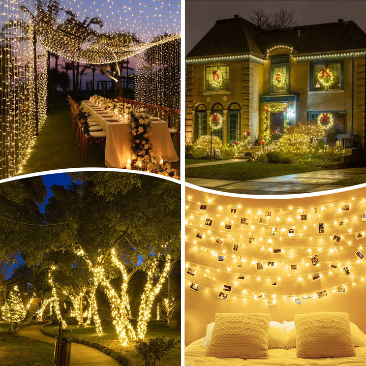 500 LED Julelys - Varm Vitt - Utomhus Dekorasjon