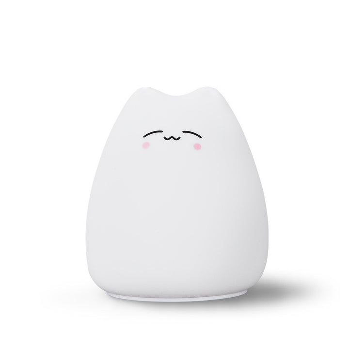 Nattlampa katt i silikon med touchsensor och 7 färger