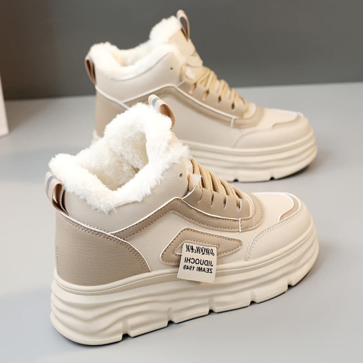 Kvinnornas Vinter Sneakers Tykk Sula Fleece Fôr för Ultimat Komfort