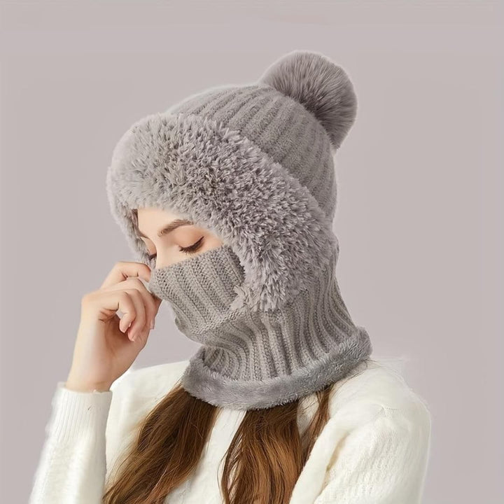 Sherpa Fleece Balaclava Vindbeskyttende Justerbar Ski Maske med Halsvarmer