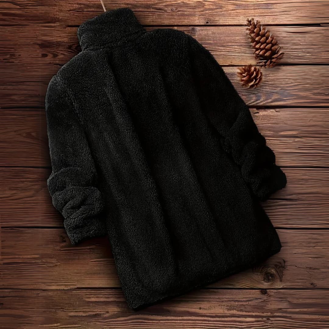 Kvinnens Teddy Zip-Up Tröja Avslappnad Långärmad Vinterjacka