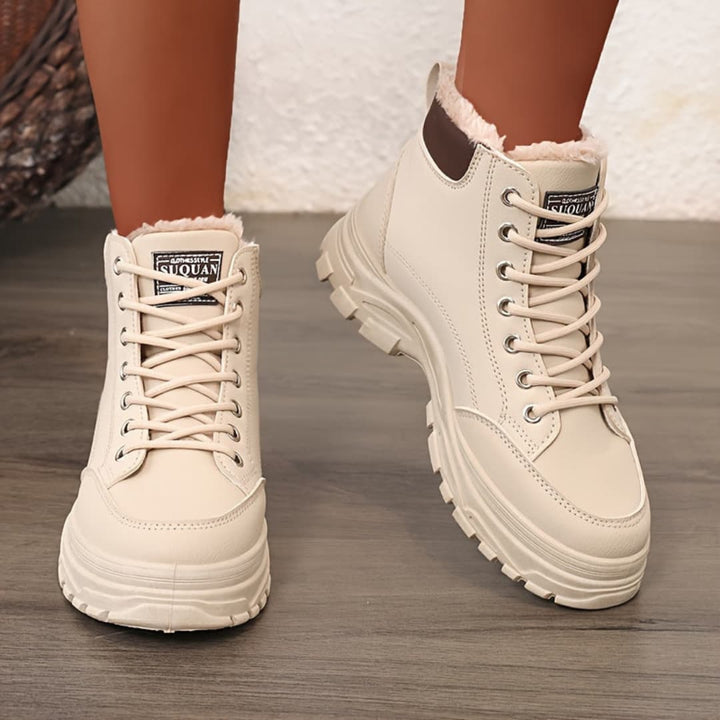 Dam Vinter Snöboots Fashion Tykk Sula Skor