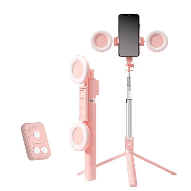 6 i 1 Selfie Stick med Fylllys - Lätt och Stabilisert