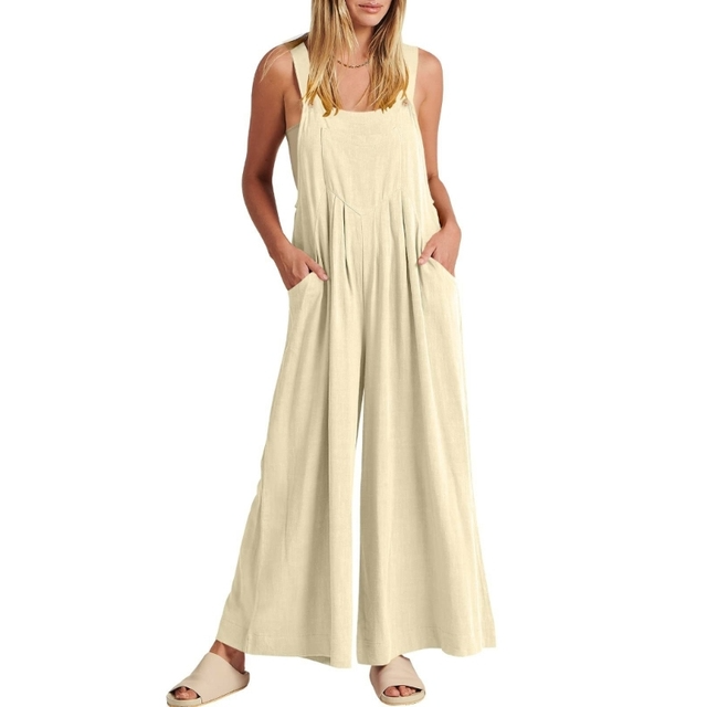 Valeska Plus-storlek jumpsuit med vida ben