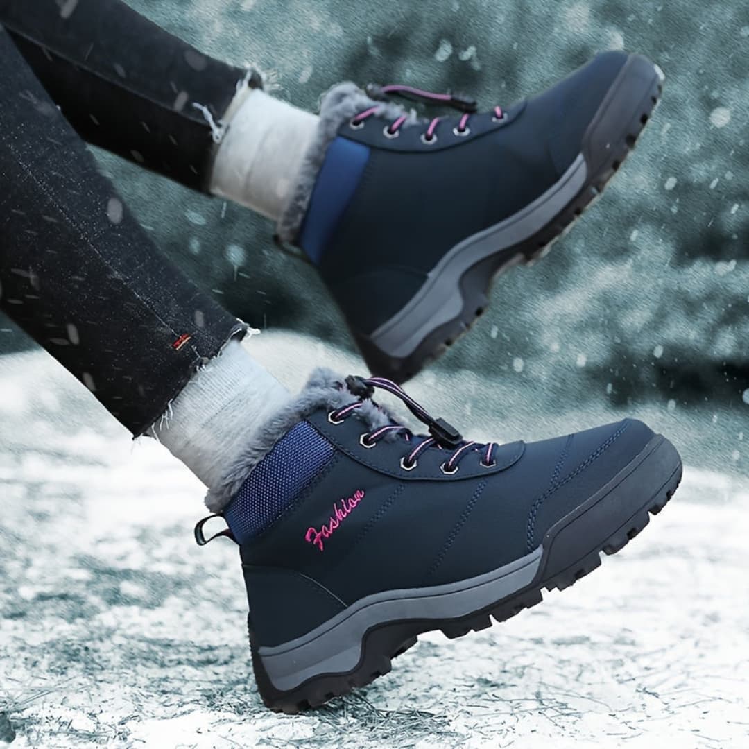 Kvinnornas Vinter Plattform Sneakers Plush Fôr Klar för Utomhus