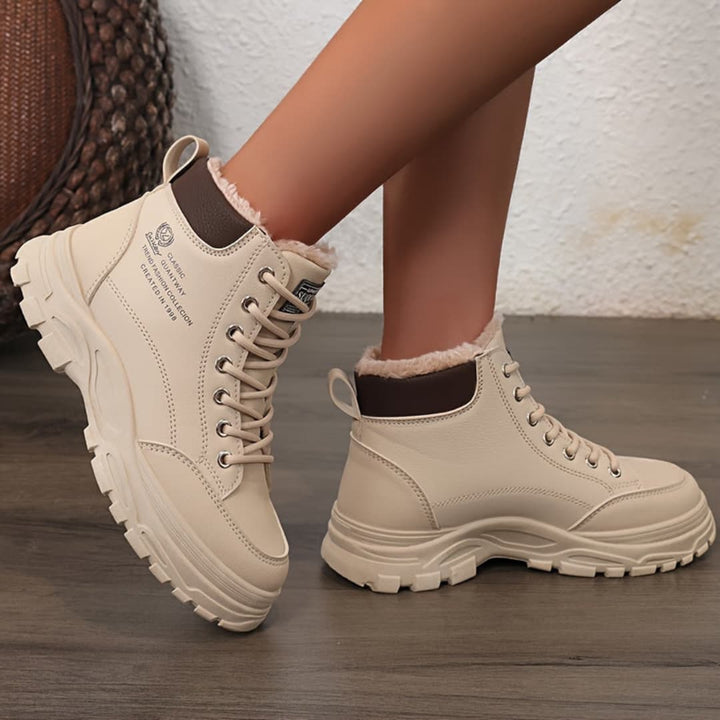Dam Vinter Snöboots Fashion Tykk Sula Skor