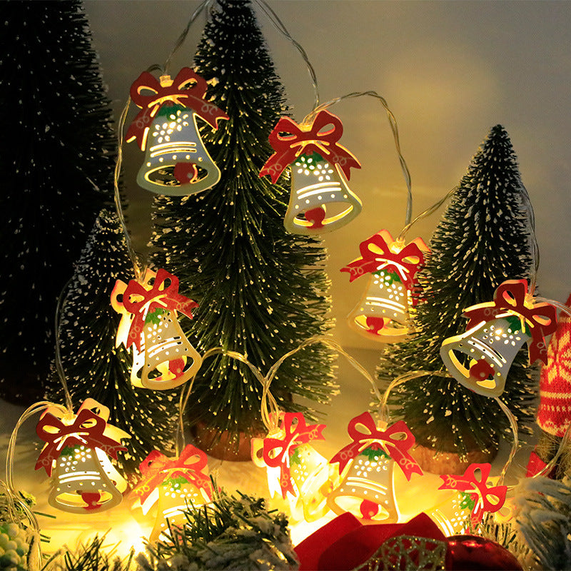 LED-ljusslinga med tomte, ren och snögubbe, batteri eller USB