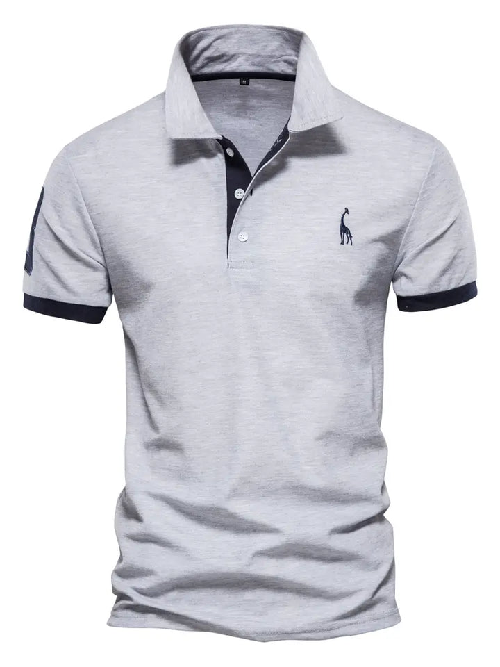 Harrison™ - Slim-fit Brodert Stripet Pikétröja