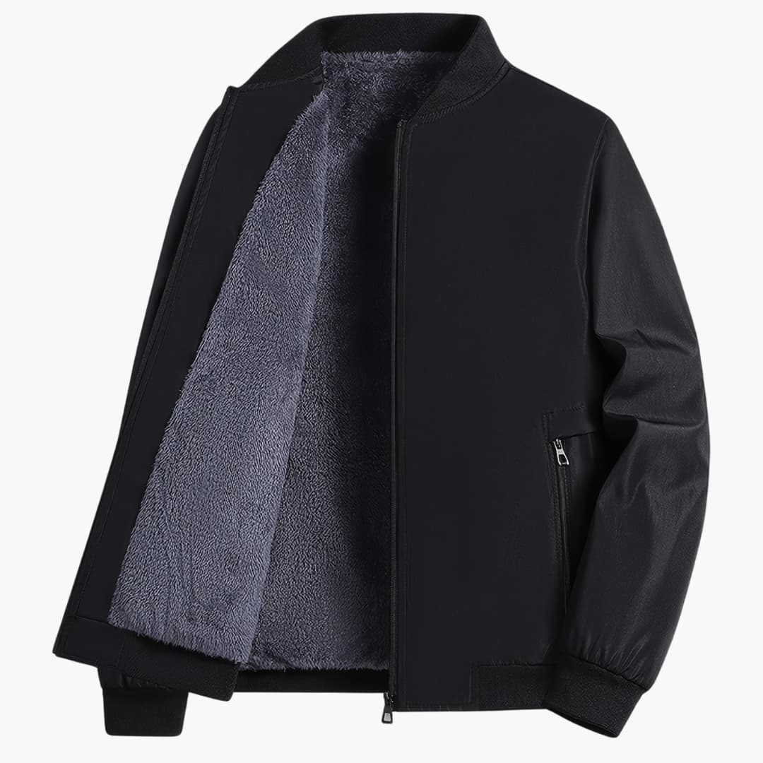 Herr Fleece-fôret Casual Jacka Bekväm och Snygg