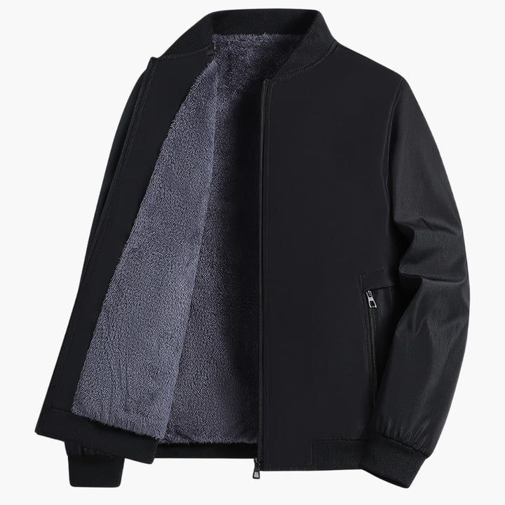 Herr Fleece-fôret Casual Jacka Bekväm och Snygg