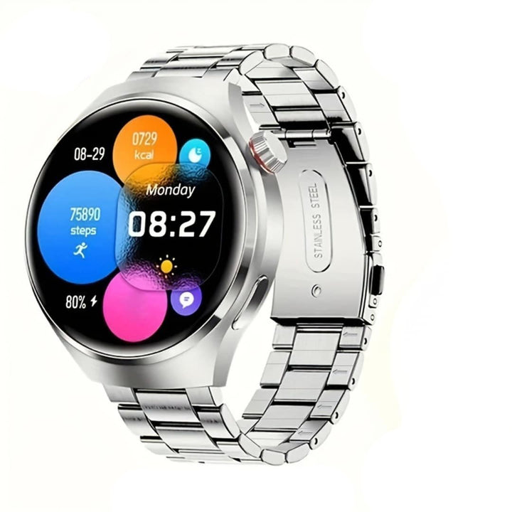 Smartklokke 4 PRO för män med AMOLED och trådlös samtale