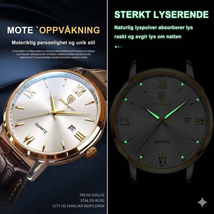 Luksuriöst Armbåndsur för Män - Elegant Kvartsklokke