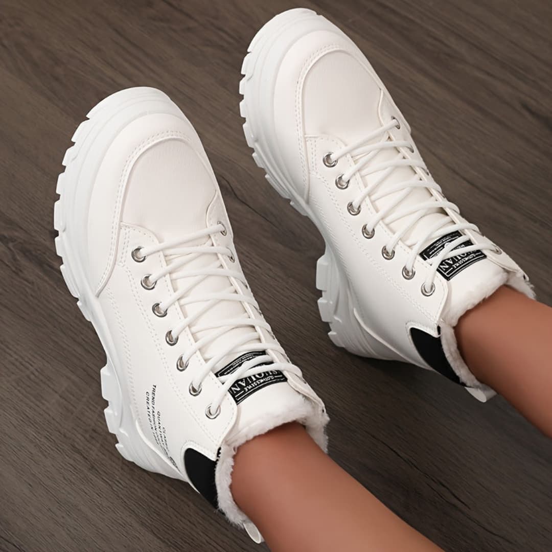Dam Vinter Snöboots Fashion Tykk Sula Skor