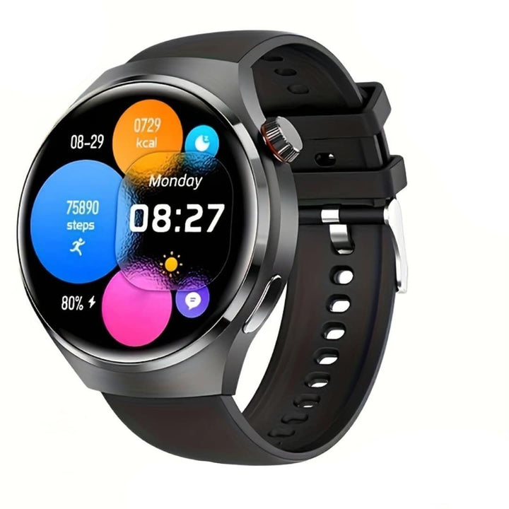 Smartklokke 4 PRO för män med AMOLED och trådlös samtale