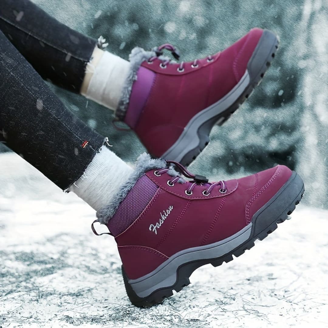 Kvinnornas Vinter Plattform Sneakers Plush Fôr Klar för Utomhus