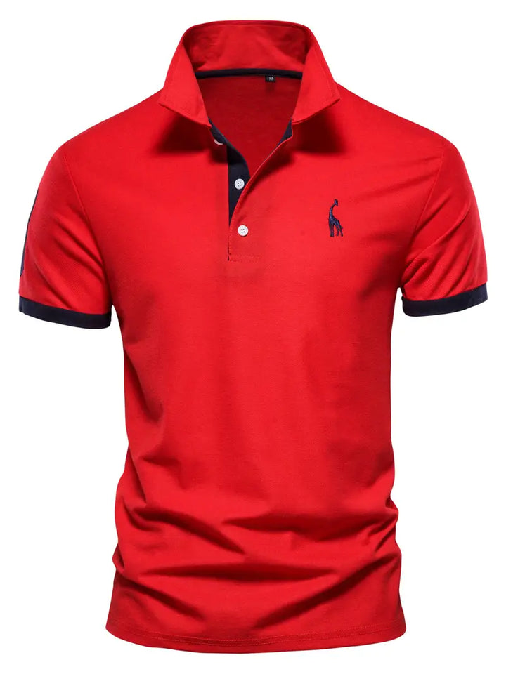 Harrison™ - Slim-fit Brodert Stripet Pikétröja