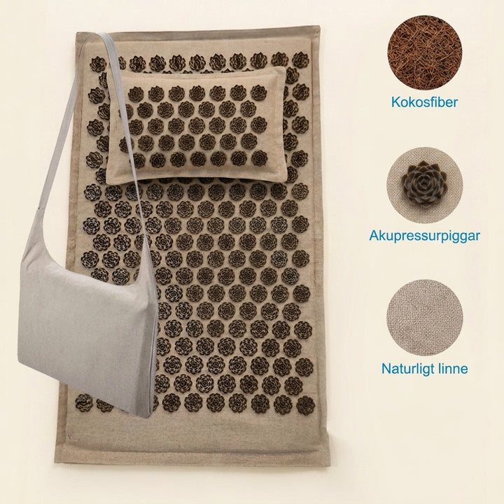 Akupressurmatte för Djup Avkoppling och Smertelindring