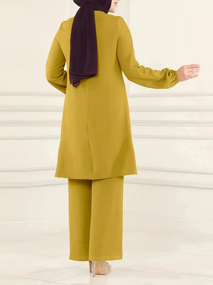 Elegant tvådelad muslimsett för damer
