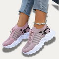 LUNA - Casual sneakers med leopardmönster