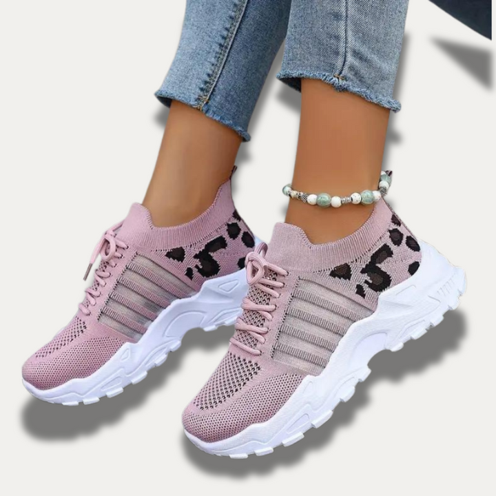 LUNA - Casual sneakers med leopardmönster