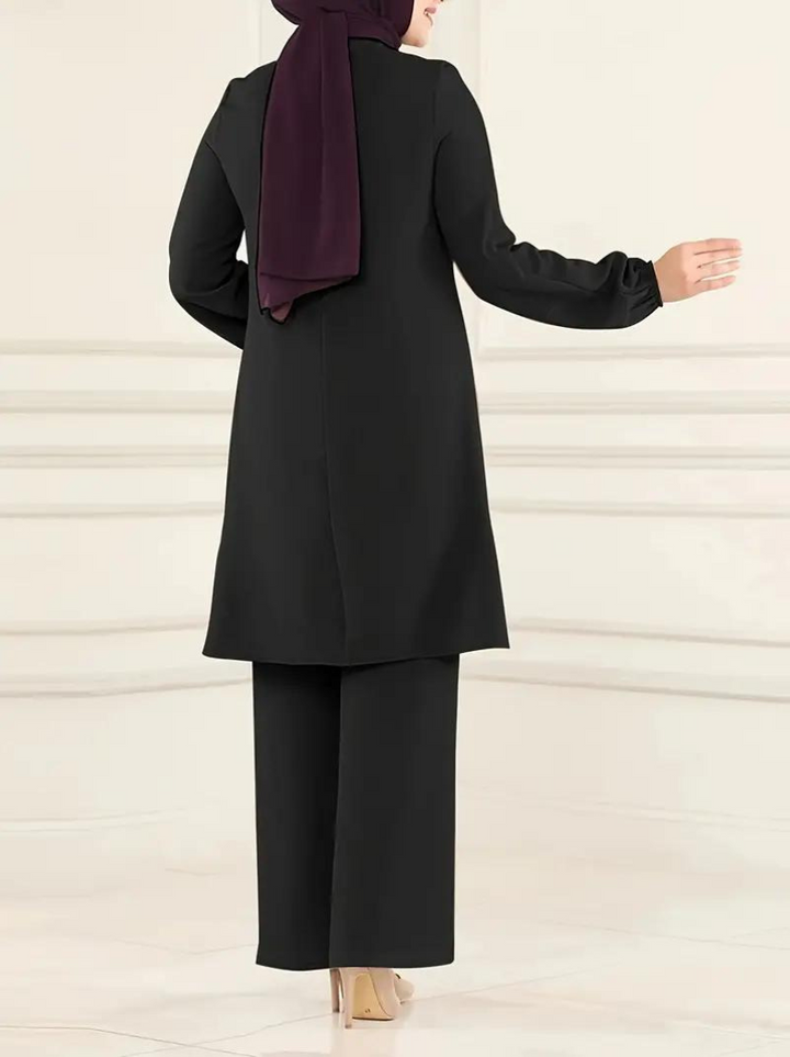 Elegant tvådelad muslimsett för damer