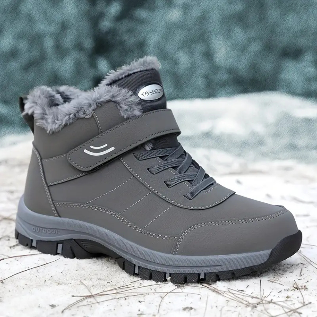 Kvinnor sneakers med plysjfôr och halksäker sula