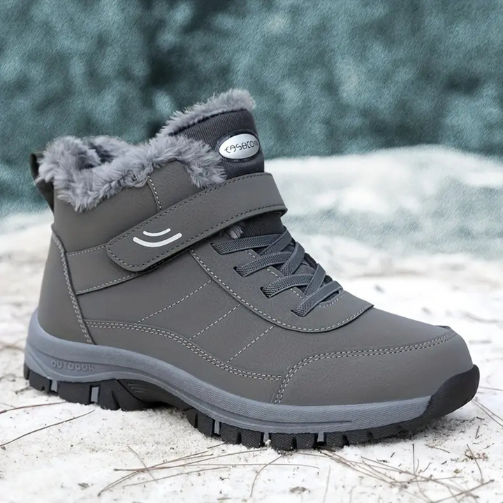 Kvinnor sneakers med plysjfôr och halksäker sula