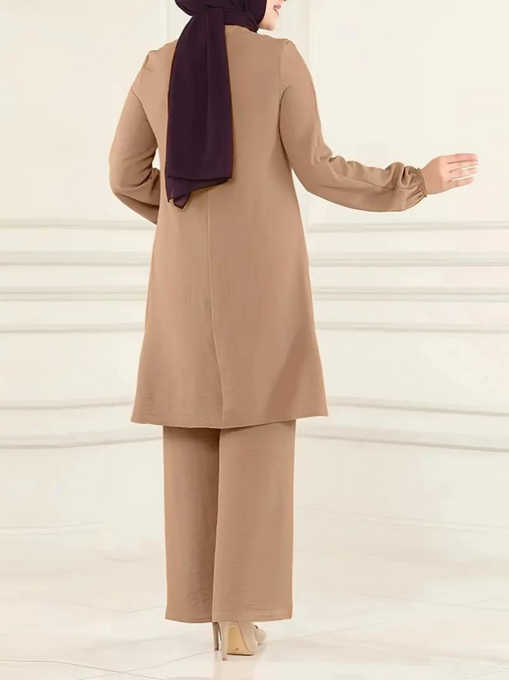 Elegant tvådelad muslimsett för damer