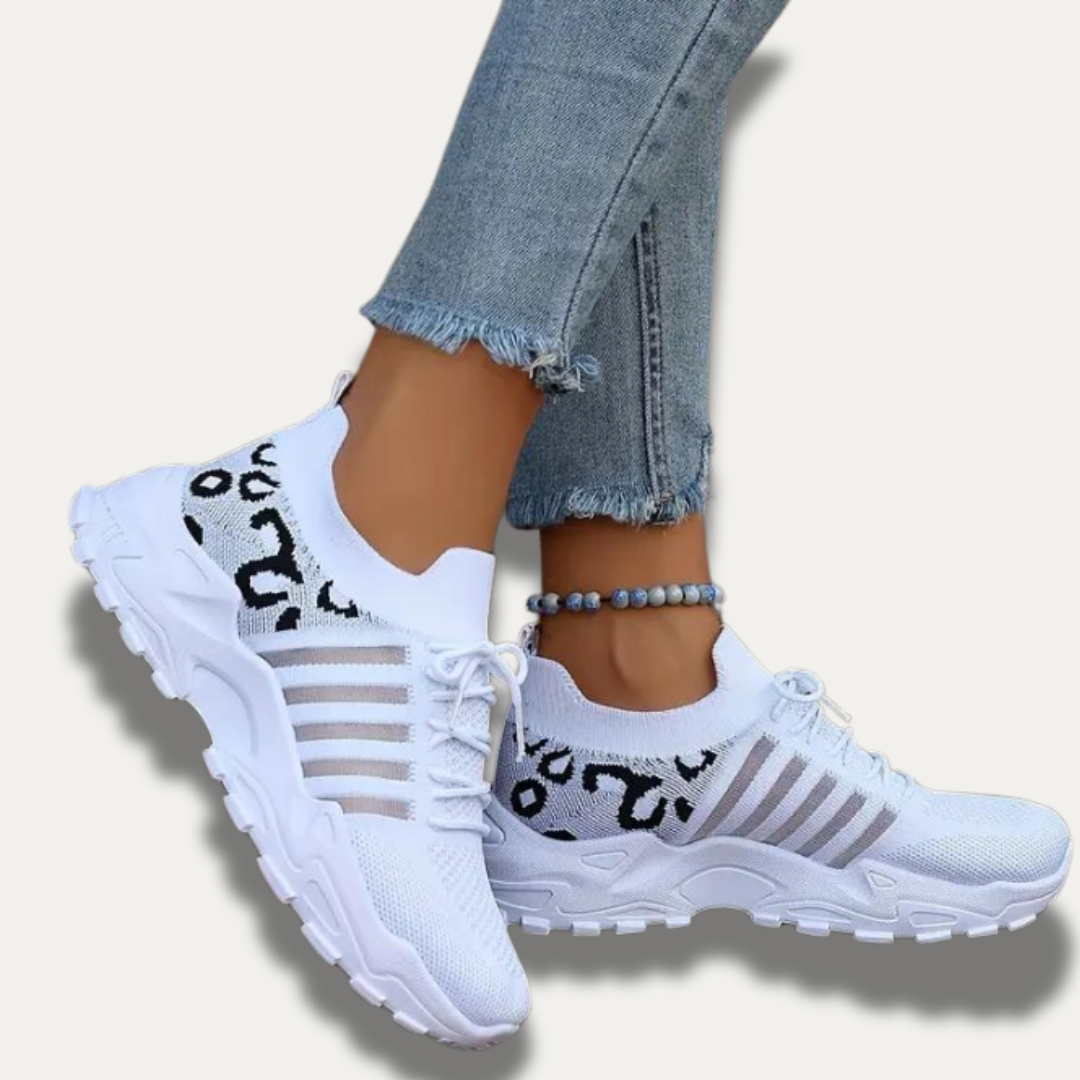 LUNA - Casual sneakers med leopardmönster