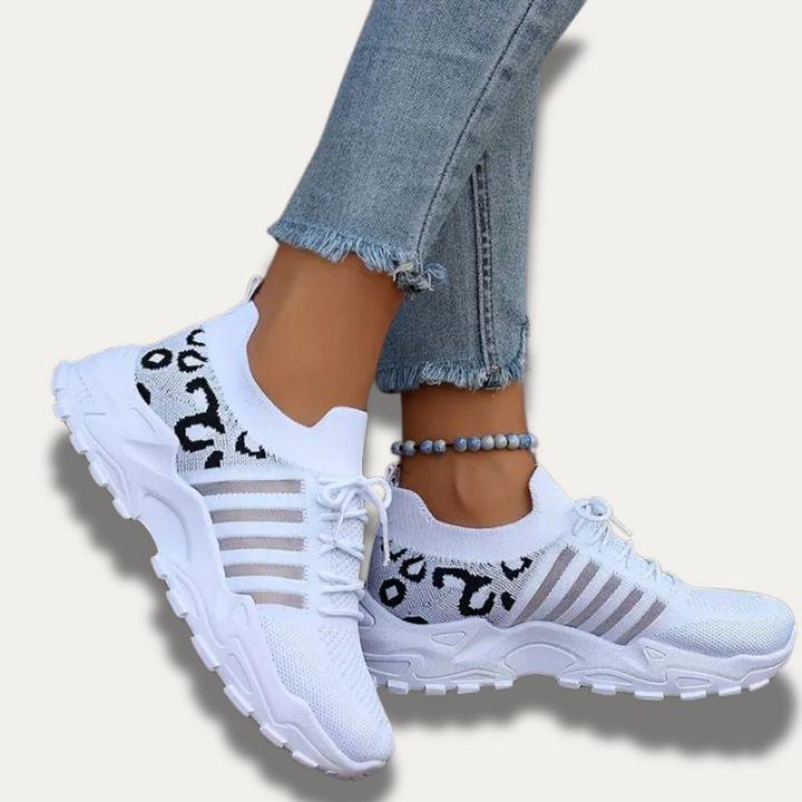 LUNA - Casual sneakers med leopardmönster