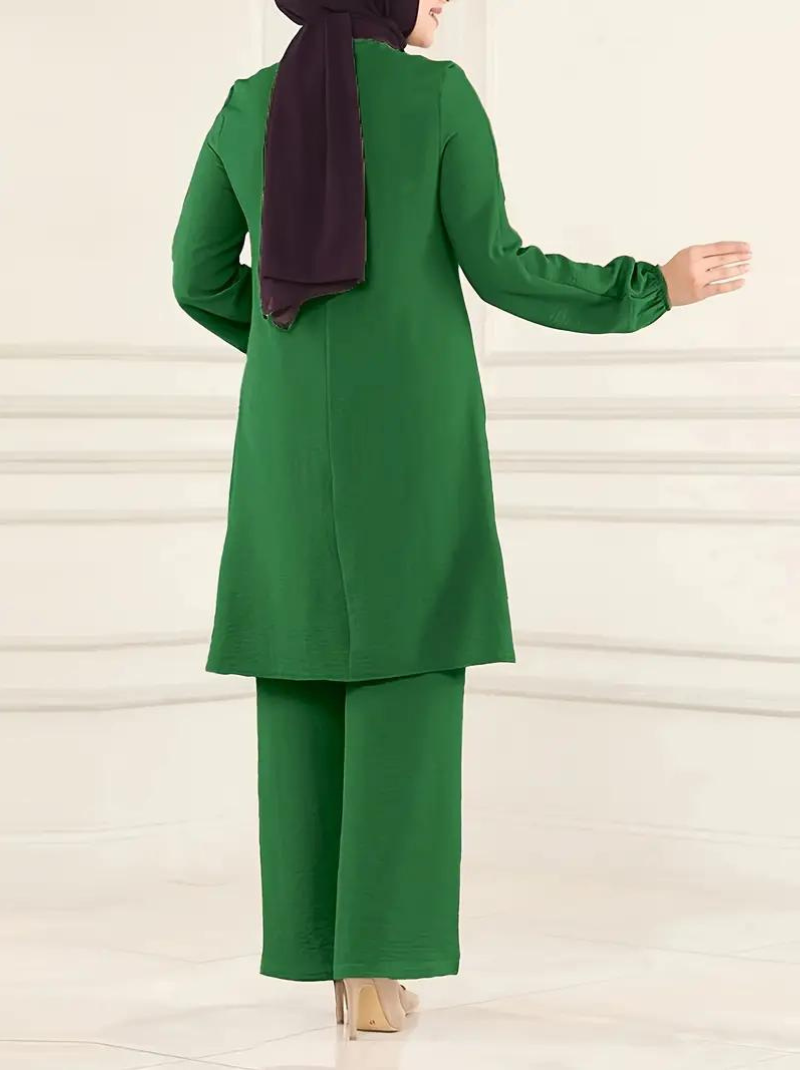 Elegant tvådelad muslimsett för damer