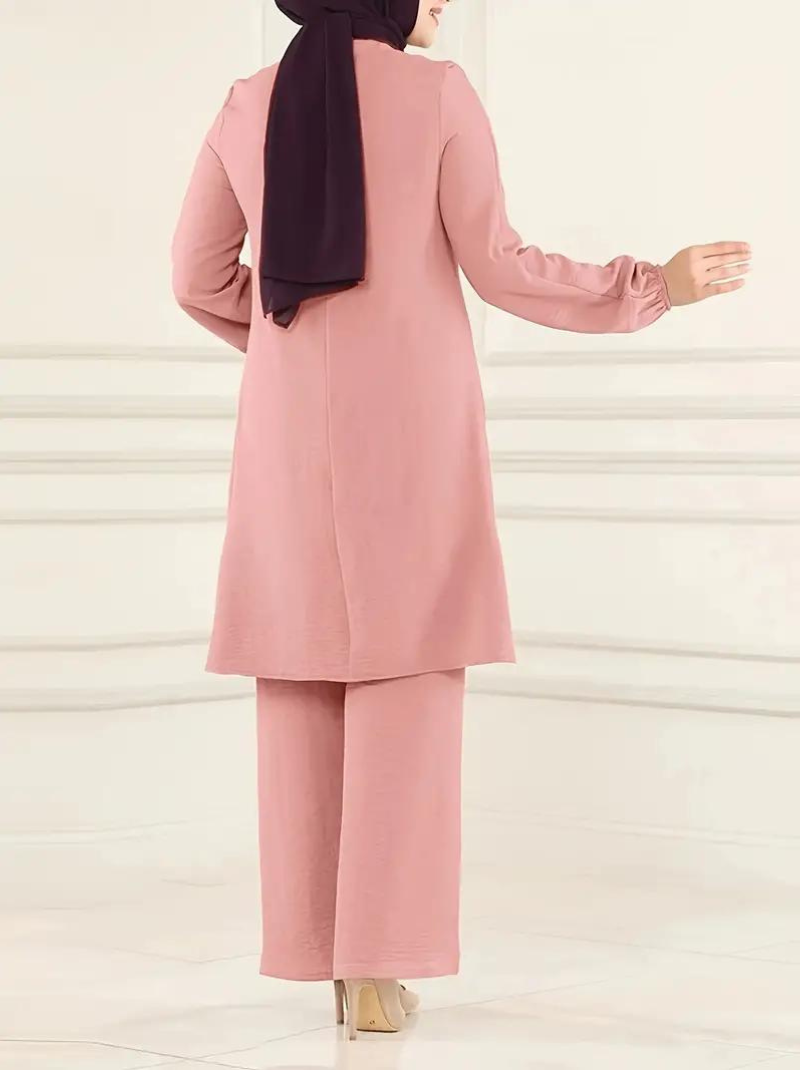 Elegant tvådelad muslimsett för damer