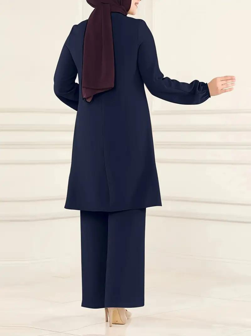 Elegant tvådelad muslimsett för damer