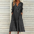 Felicia Feminin klänning med långa ärmar