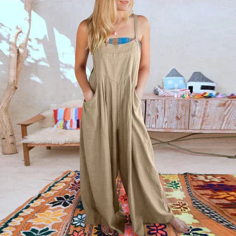 Valeska Plus-storlek jumpsuit med vida ben