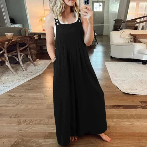 Valeska Plus-storlek jumpsuit med vida ben