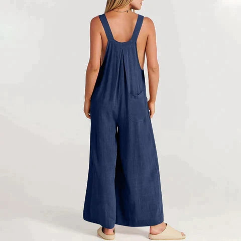 Valeska Plus-storlek jumpsuit med vida ben