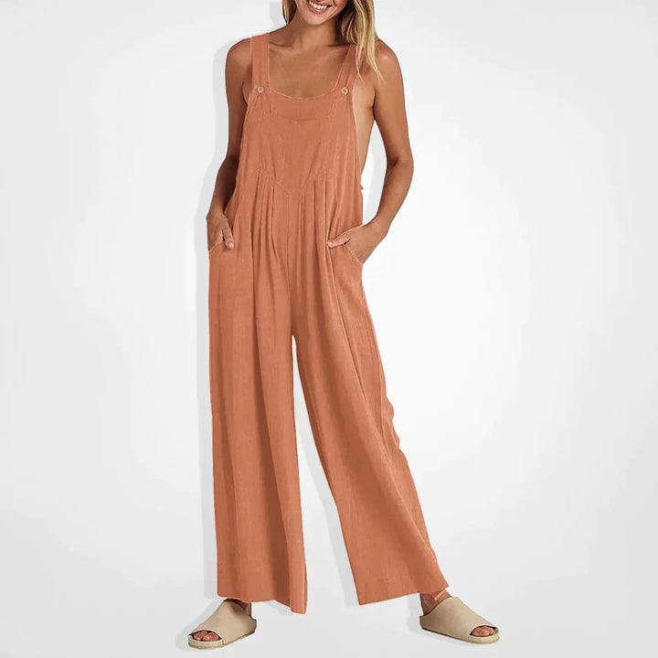 Valeska Plus-storlek jumpsuit med vida ben
