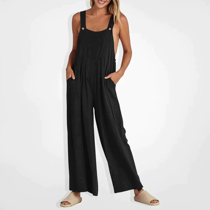 Valeska Plus-storlek jumpsuit med vida ben