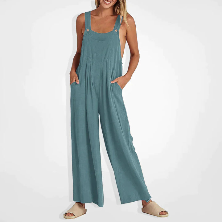 Valeska Plus-storlek jumpsuit med vida ben