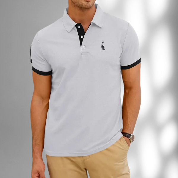 Harrison™ - Slim-fit Brodert Stripet Pikétröja